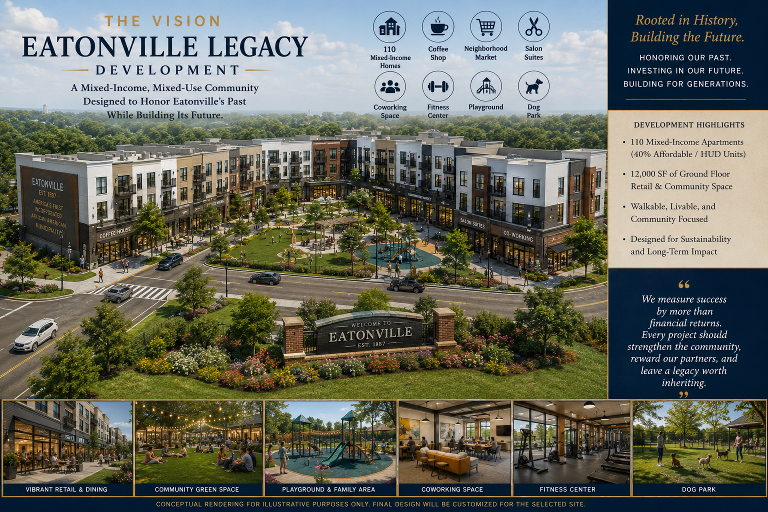 Eatonville Legacy development rendering